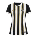 Camisa Atlético Mineiro I 26/27 - Torcedor Nike Feminina - Preta e branca com listras douradas