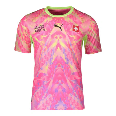 Camisa Seleção Suíça Goleiro 26/27 - Torcedor Puma Masculina - Rosa