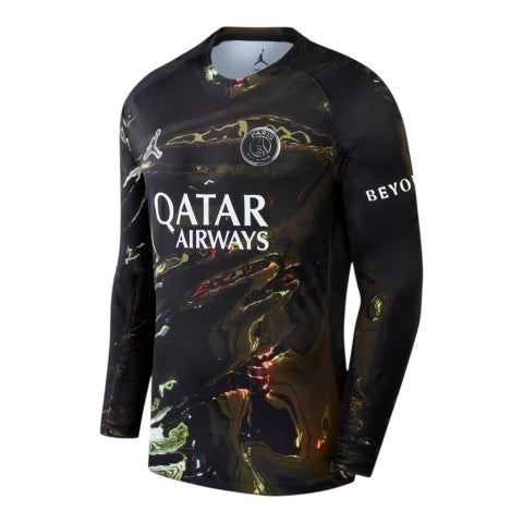 Camisa Paris Saint-Germain Night Edition 25/26 manga longa- Torcedor Jordan Masculina - Preta