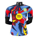 Camisa Barcelona Pré-jogo 25/26 - Jogador Nike Masculina - Azul e vermelha