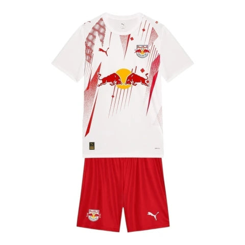 Kit Infantil Red Bull Bragantino I 26/27 - Puma - Branco e vermelho
