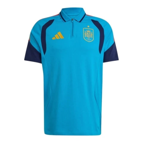 Camisa Polo Seleção Espanha Treino 26/27 - Torcedor Adidas Masculina - Azul