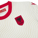 Camisa Seleção Albânia II 26/27 - Torcedor Macron Masculina - Bege e vermelha