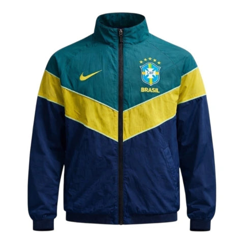 Jaqueta Corta-Vento Seleção Brasileira 26/27 - Masculina Nike - Verde e azul e amarela