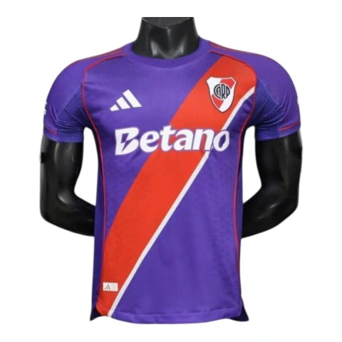 Camisa River Plate III 26/27 - Jogador Adidas Masculina - Roxa com detalhes em vermelho