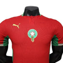 Camisa Seleção Marrocos I 26/27 - Jogador Puma Masculina - Vermelha com detalhes em verde