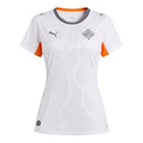 Camisa Seleção Islândia II 26/27 - Torcedor Puma Feminina - Branca com detalhes em cinza e laranja