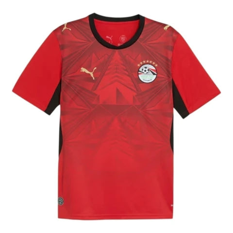 Camisa Seleção Egito I 26/27 - Torcedor Puma Masculina - Vermelha e preta