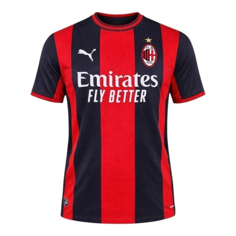 Camisa AC Milan I 26/27 - Torcedor Puma Masculina - Preta e vermelha