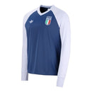 Camisa Seleção Itália Pré-jogo II 26/27 manga longa - Torcedor Adidas Masculina - Azul