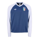 Camisa Seleção Itália Pré-jogo II 26/27 manga longa - Torcedor Adidas Masculina - Azul