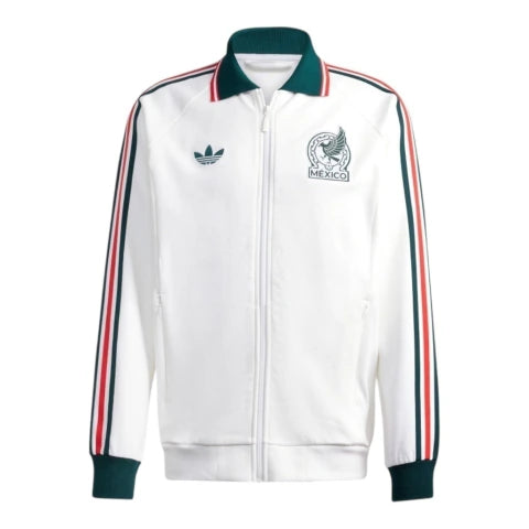 Jaqueta Corta-Vento Seleção México Hino II 26/27 - Masculina Adidas - Branca e verde