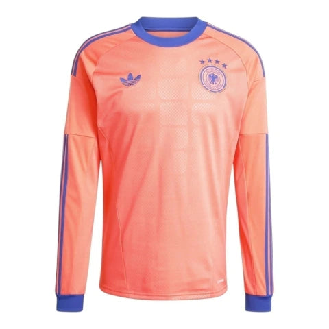 Camisa Seleção Alemanha Goleiro II 26/27 manga longa - Torcedor Adidas Masculina - Laranja e azul