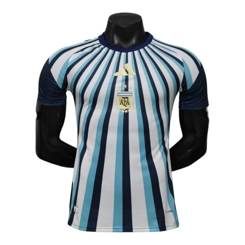 Camisa Seleção Argentina Pré-jogo 26/27 - Jogador Adidas Masculina - Azul e branca
