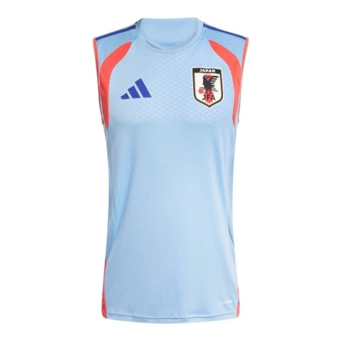 Camisa Regata Seleção Japão Treino 26/27 - Torcedor Adidas Masculina - Azul e laranja