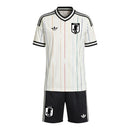 Kit Infantil Seleção Japão II 26/27 - Adidas - Bege e preto