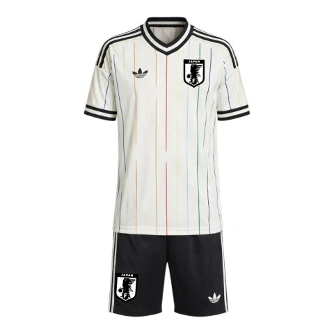 Kit Infantil Seleção Japão II 26/27 - Adidas - Bege e preto