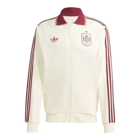 Jaqueta Corta-Vento Seleção Espanha Hino II 26/27 - Masculina Adidas - Bege