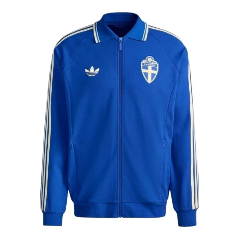 Jaqueta Corta-Vento Seleção Suécia Hino II 26/27 - Masculina Adidas - Azul