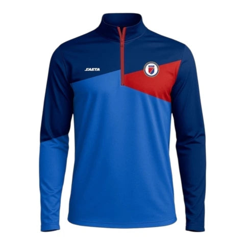 Jaqueta Corta-Vento Seleção Haiti Treino 26/27 - Masculina Adidas - Azul e vermelha