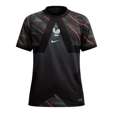 Camisa Seleção França Goleiro I 26/27 - Torcedor Nike Masculina - Preta com detalhes em marrom