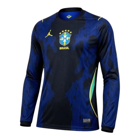 Camisa Seleção Brasileira II 26/27 manga longa - Torcedor Jordan Masculina - Azul