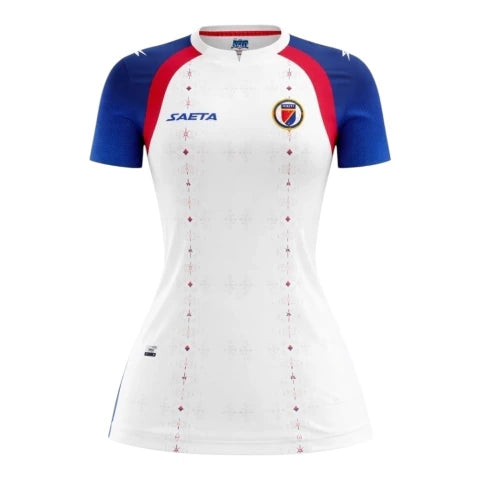 Camisa Seleção Haiti II 25/26 - Torcedor Saeta Feminina - Branca e azul