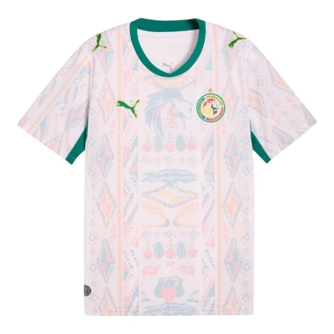 Camisa Seleção Senegal I 26/27 - Torcedor Puma Masculina - Branca com detalhes em vermelho e amarelo e verde