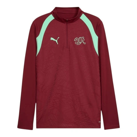 Camisa Seleção Suíça Treino I 26/27 manga longa - Torcedor Puma Masculina - Vermelha