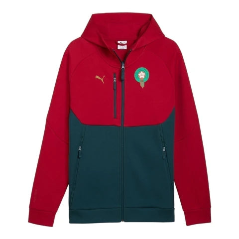 Jaqueta Corta-Vento Seleção Marrocos 26/27 - Masculina Puma - Vermelha e verde