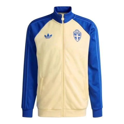 Jaqueta Corta-Vento Seleção Suécia 26/27 - Masculina Adidas - Azul e amarela