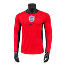 Camisa Seleção Inglaterra II 26/27 manga longa - Jogador Nike Masculina - Vermelha com detalhes em azul