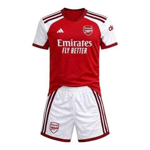 Kit Infantil Arsenal I 26/27 - Adidas - Vermelho e branco