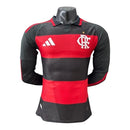 Camisa Flamengo I 26/27 manga longa - Jogador Adidas Masculina - Preta e vermelha