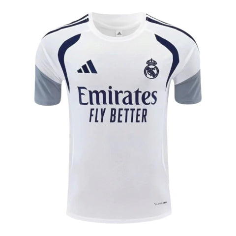 Camisa Real Madrid Treino 26/27 - Torcedor Adidas Masculina - Branca