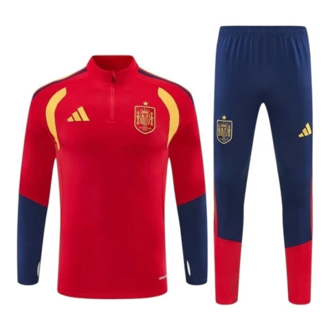 Conjunto Seleção Espanha Treino 26/27 - Masculino Adidas - Azul e vermelho