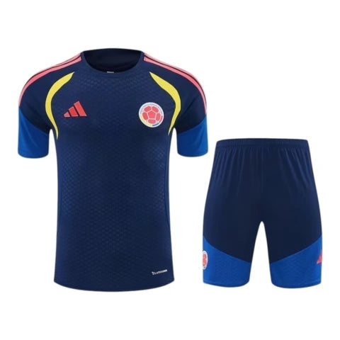 Kit Treino adulto - Camisa e Shorts - Seleção Colômbia Adidas 26/27 - Azul