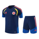 Kit Treino adulto - Camisa e Shorts - Seleção Colômbia Adidas 26/27 - Azul