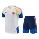 Kit Treino adulto - Camisa e Shorts - Seleção Colômbia Adidas 26/27 - Branco e azul