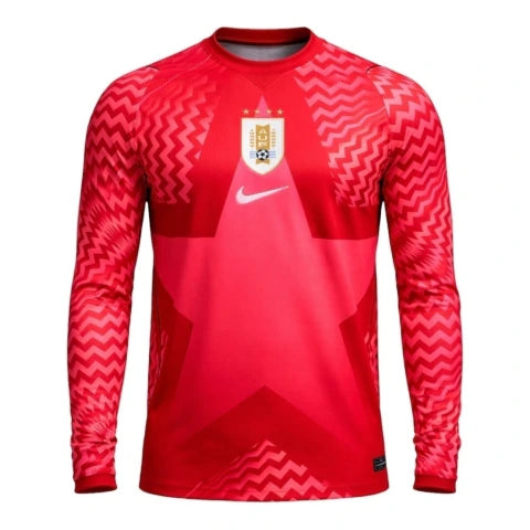 Camisa Seleção Uruguai Goleiro 26/27 manga longa - Torcedor Nike Masculina - Vermelha