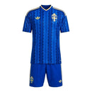 Kit Infantil Seleção Suécia II 26/27 - Adidas - Azul