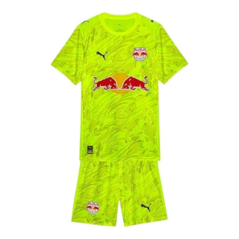 Kit Infantil Red Bull Bragantino Goleiro III 26/27 - Puma - Amarelo neon