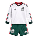 Kit Infantil Seleção México II 26/27 manga longa - Adidas - Branco e verde