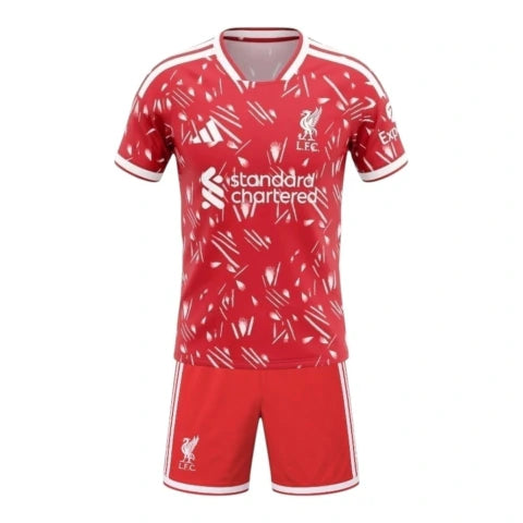 Kit Infantil Liverpool I 26/27 - Adidas - Vermelho