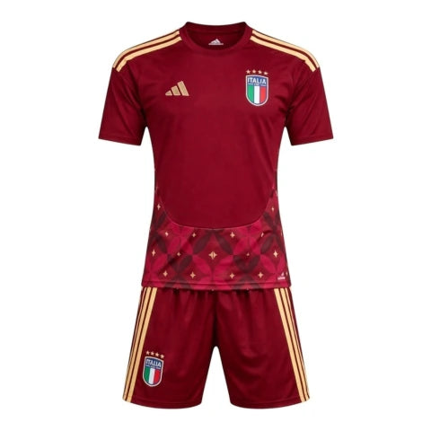 Kit Infantil Seleção Itália Goleiro 26/27 - Adidas - Vermelho