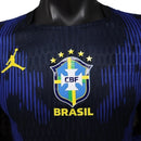 Camisa Seleção Brasileira II 26/27 manga longa - Jogador Jordan Masculina - Azul e preta